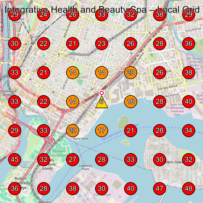 Integrative Health and Beauty Spa GeoGrid visibility map for Ice Cream Shop in Bronx